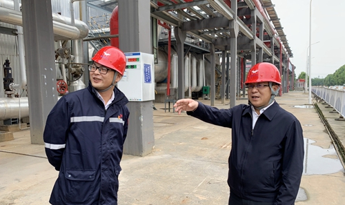 王大真到松滋肥業(yè)、楚星公司和宜化新材料現(xiàn)場辦公